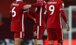 利物浦主场四战全胜